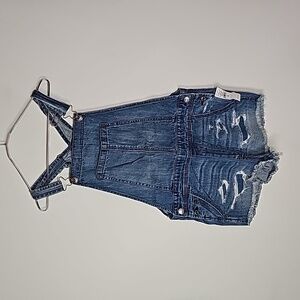 American Eagle small new with tags overall jean shorts